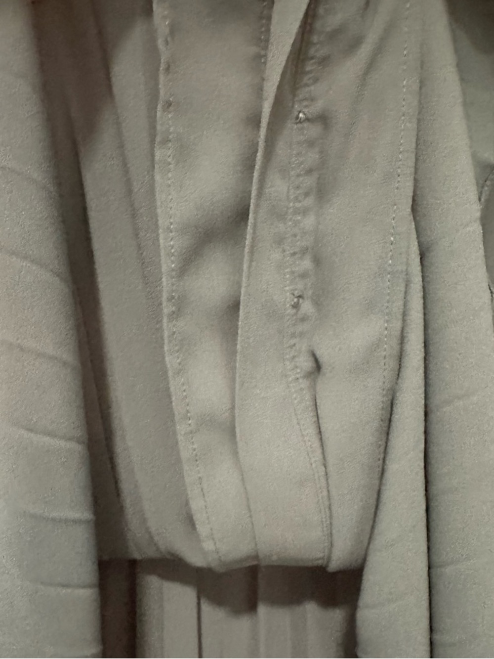 Penningtons Teal Pleated Button-Front Tie-Neck Blouse - Picture 4 of 13